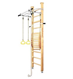 Шведская стенка Kampfer Helena Maxi Ceiling (№1 Натуральный Стандарт белый антик турник) 15099