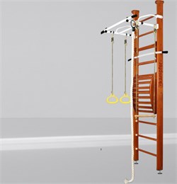 Шведская стенка Kampfer Helena Maxi Ceiling (№4 Вишневый Стандарт белый турник) 15112