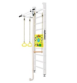 Шведская стенка Kampfer Helena Ceiling Busyboard №6 Жемчужный Стандарт Бизиборд белый 15091