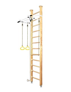 Шведская стенка Kampfer Helena Ceiling (№1 Натуральный Высота 3 м белый турник) 15007