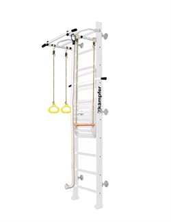 Шведская стенка Kampfer Helena Maxi Wall (№6 Жемчужный Высота 3 м белый антик турник) 15146