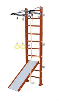 Шведская стенка Kampfer Ride Wall [№4 Вишневый Стандарт белый антик турник] Ride Wall-13