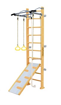 Шведская стенка Kampfer Ride Wall [№1 натуральный Стандарт белый антик турник] Ride Wall-1