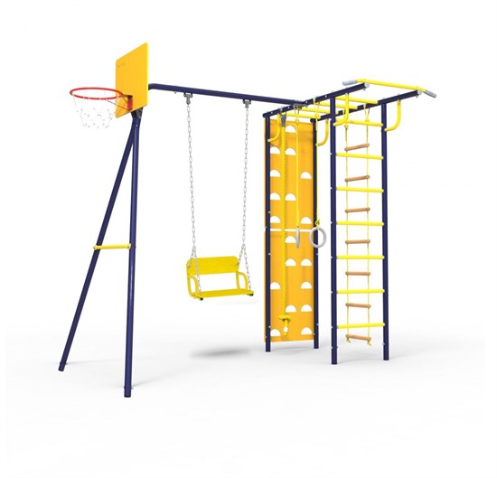 УДСК-6.1 Rokids Тарзан Мини с качелями [Ультрамарин-желтый с качелями со спинкой на цепях] 24346