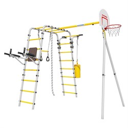 Спортивно-игровой комплекс ROMANA Fitness 103.20.05 Фитнесс серый/желтый без качелей 24260