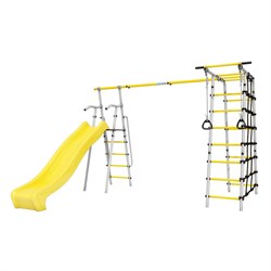 Спортивно-игровой комплекс ROMANA Богатырь MAX Плюс-2 103.12.07 серый/желтый без качелей 24259