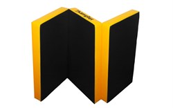 Kampfer Black Мат №6 (150 х 100 х 10) складной - винилискожа [Черно-желтый] 17639