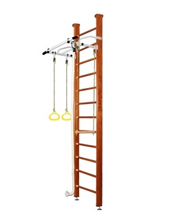 Шведская стенка Kampfer Helena Ceiling (№4 Вишневый Высота 3 м белый антик турник) 15018