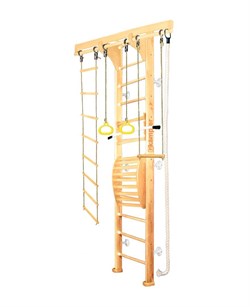 Шведская стенка Kampfer Wooden ladder Maxi Wall [№1 Натуральный Высота 3 м белый] 15746