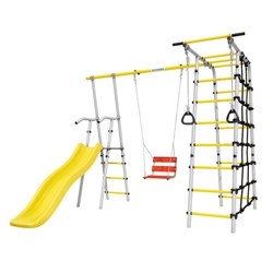 Спортивно-игровой комплекс ROMANA Богатырь 103.07.06-01 серый/желтый с качелями [+ Качели цепные 1.Д-26.02] 24315