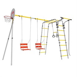Спортивно-игровой комплекс ROMANA Акробат-2 103.19.05-02 серый/желтый с двумя качелями [серый/желтый + Качели цепные 1.Д-26.02] 24274