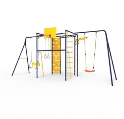 УДСК-7.3 Rokids Атлет-К2 с двумя качелями [Ультрамарин-желтый с качелями цепными и пластиковыми] 24337