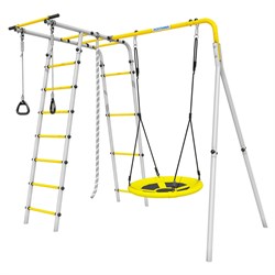 Спортивно-игровой комплекс ROMANA Лесная поляна-3 103.26.05-01 серый/желтый с качелями гнездо 1.Д-26.04 24293