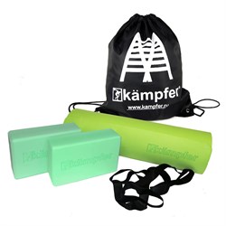 Комбо-набор для йоги Kampfer Combo Green [зеленый/черный] Youga Combo Green Black