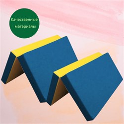 Мат №7 (200 х 100 х 10) складной [синий/желтый] 5999