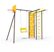 УДСК-6.1 Rokids Тарзан Мини с качелями [Шоколад-желтый с качелями со спинкой на цепях] 24350