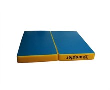 Kampfer Classic Мат №4 (100 х 100 х 10) складной - винилискожа [синий/желтый] 873