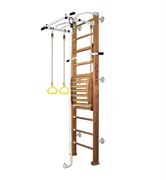 Шведская стенка Kampfer Helena Maxi Wall (№2 Ореховый Стандарт белый антик турник) 15132