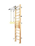 Шведская стенка Kampfer Helena Maxi Wall (№1 натуральный Высота 3 м белый антик турник) 15126