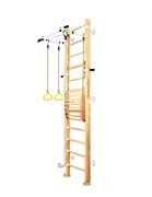 Шведская стенка Kampfer Helena Maxi Wall (№1 натуральный Высота 3 м белый турник) 15127