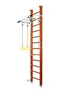 Шведская стенка Kampfer Helena Ceiling (№4 Вишневый Высота 3 м белый антик турник) 15018