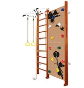 Шведская стенка Kampfer Jungle Wall Girl [№4 Вишневый Высота 3 м белый турник] 15346