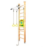 Шведская стенка Kampfer Helena Ceiling Busyboard №1 Натуральный Стандарт Бизиборд желтый 15068