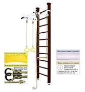 Шведская стенка Kampfer Helena Maxi Ceiling (№5 Шоколадный Стандарт белый антик турник) 15115