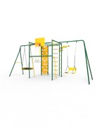 УДСК-7.3 Rokids Атлет-К2 с двумя качелями [Зеленый-желтый с качелями цепными и качелями-гнездо] 24033