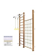 Шведская стенка Kampfer Winner Wall [№2 Ореховый Высота 3 м белый турник] Winner Wall [№2 Ореховый Высота 3 м белый турник]
