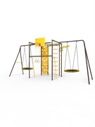 УДСК-7.3 Rokids Атлет-К2 с двумя качелями [Шоколад-желтый с двумя качелями-гнездо] 24037