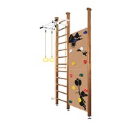 Шведская стенка Kampfer Jungle Ceiling Girl [№2 Ореховый Стандарт белый турник] 15282