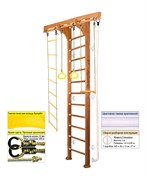 Шведская стенка Kampfer Wooden Ladder Wall [№2 Ореховый Высота 3 м белый] Wooden Ladder Wall-3