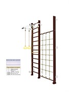 Шведская стенка Kampfer Winner Wall [№5 Шоколадный Высота 3 м белый турник] Winner Wall-9
