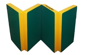 Kampfer Classic Мат №7 (200 х 100 х 10) складной - винилискожа [зеленый/желтый] 882