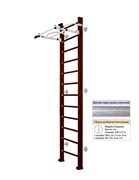 Шведская стенка Kampfer Swedish Wall [№5 Шоколадный Высота 3 м белый антик турник] Swedish Wall-16