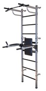 Пристенный спортивный комплекс Формула здоровья Старт со складными брусьями [серебристый-черный] Старт со складными брусьями (серебристый)
